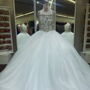 Jonathan Kayne Formal/ pageant white ball gown - girls size 8